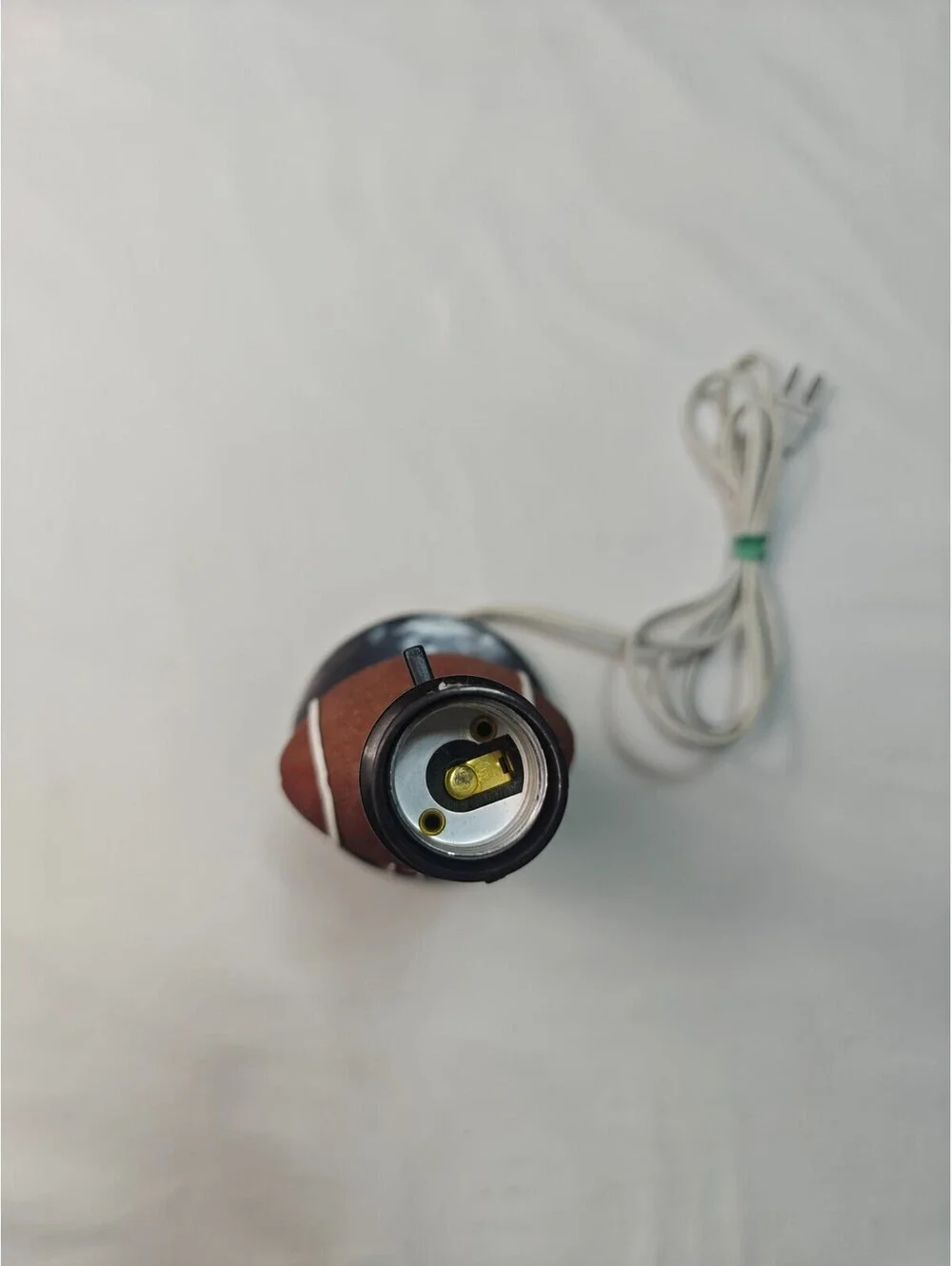 Football Table Lamp 3 Stacked Footballs Sports Decor Desk Lamp Brown WORKING
